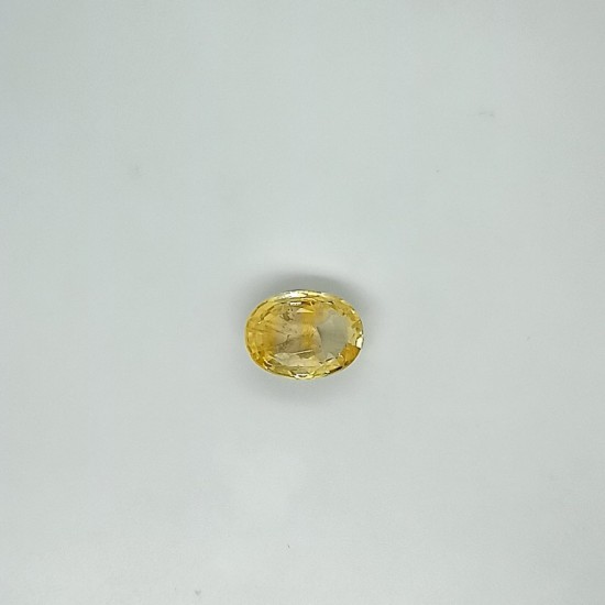 Yellow Sapphire (Pukhraj) 7.7 Ct Lab Tested